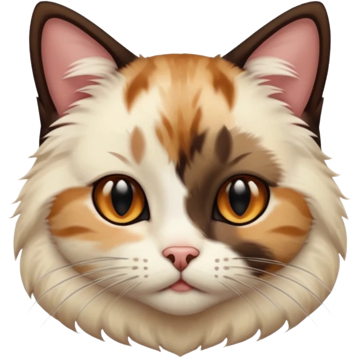 Color point cat brown and black emoji