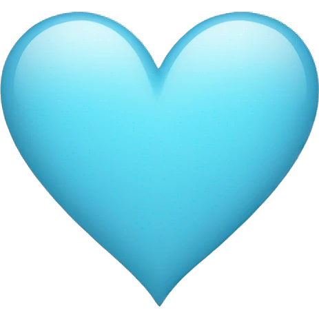 light blue heart emoji