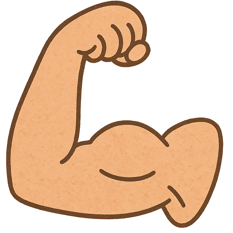 really small biceps emoji