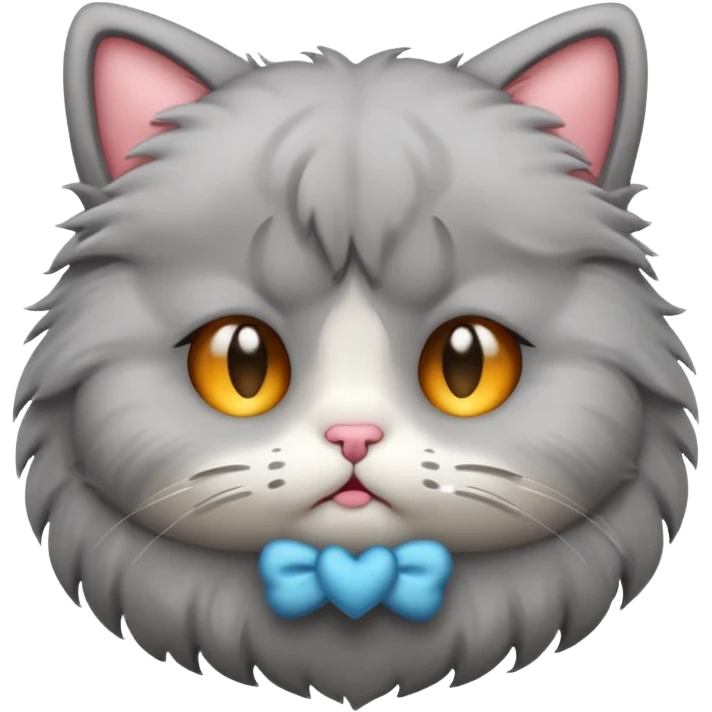 cute kitty emoji with a sad face emoji