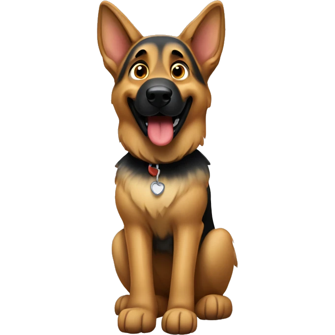 german shepard wagging its tail emoji
