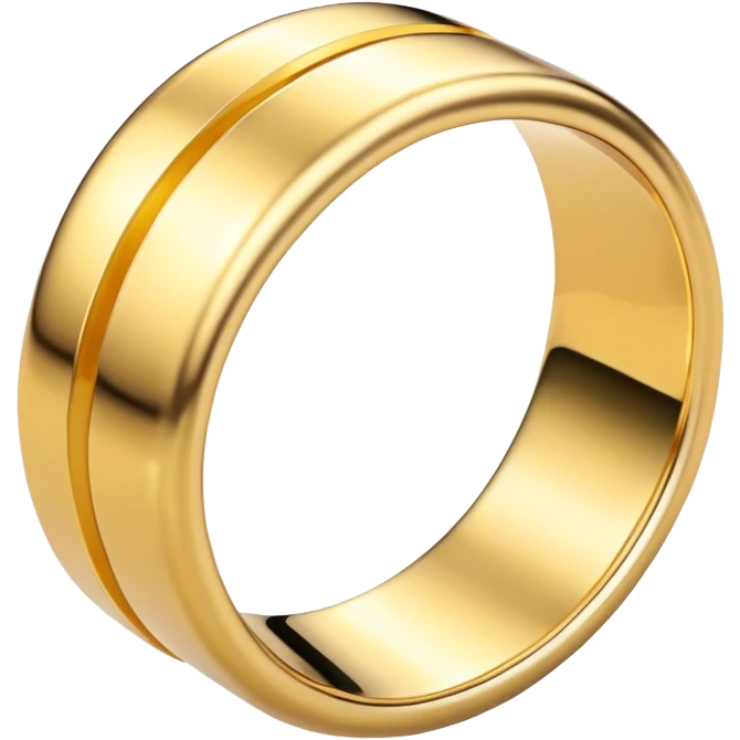 Plain gold band ring emoji