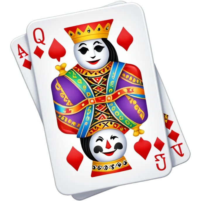 Canasta card game with wild cards and jokers emoji