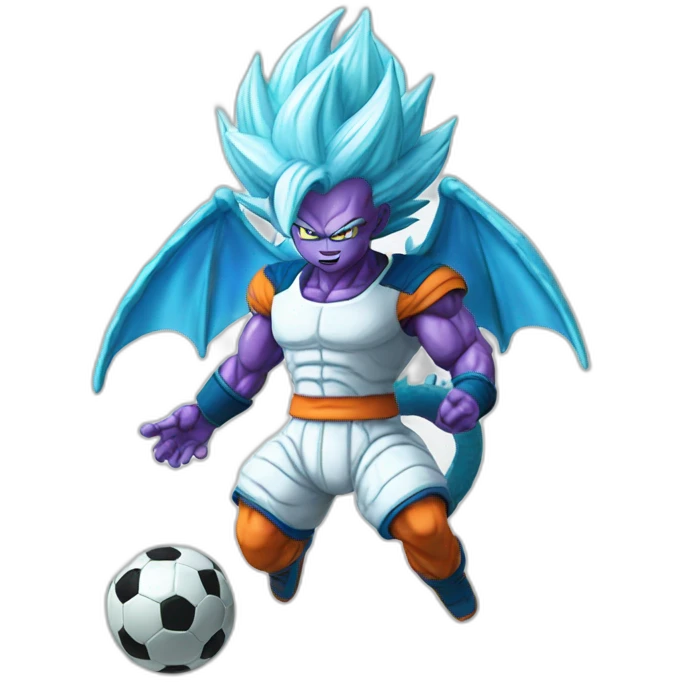 freezer dragon ball playing soccer emoji
