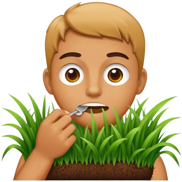 Eating grass emoji