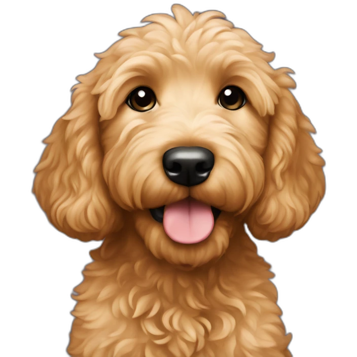 a goldendoodle puppy named biscuit emoji
