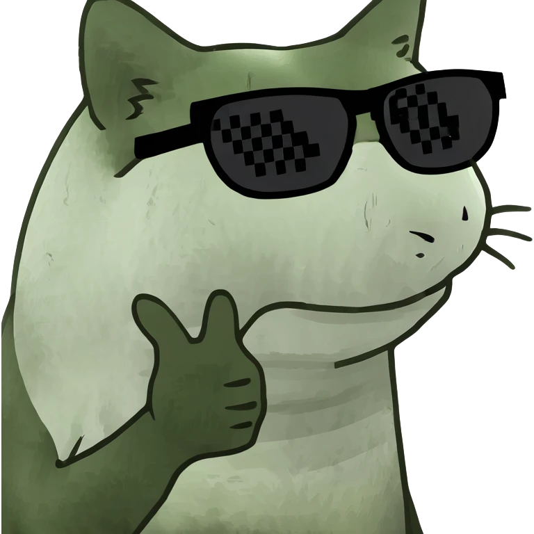 Cat with sunglasses emoji