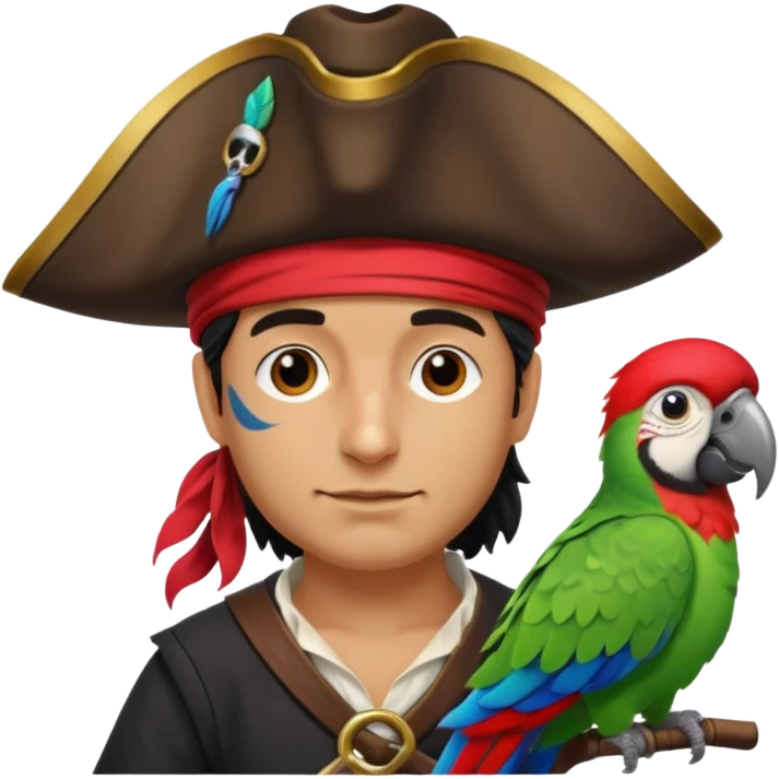 pirate and parrot emoji