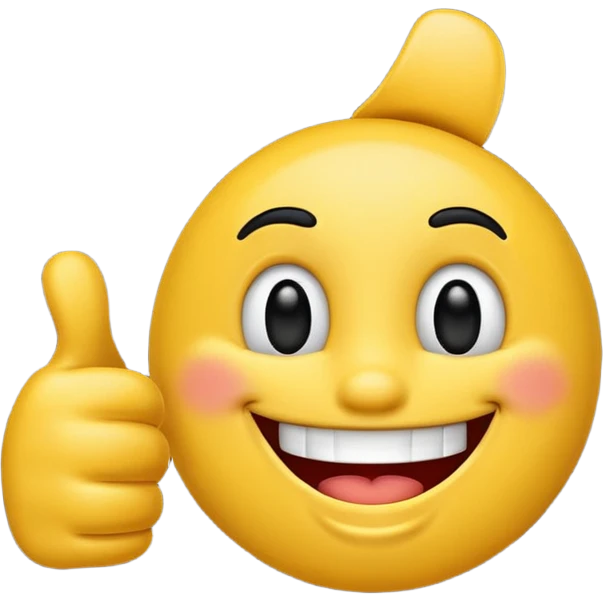 Goofy emoji with thumbs up  emoji
