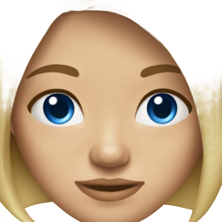 blue eyes blonde hair tan teen girl emoji