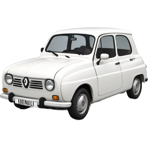 Renault 4L white sideway emoji