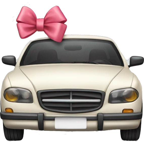 car with bow emoji