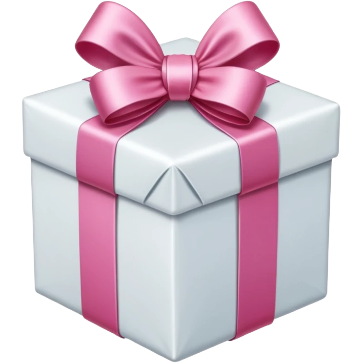 white and pink christmas present emoji