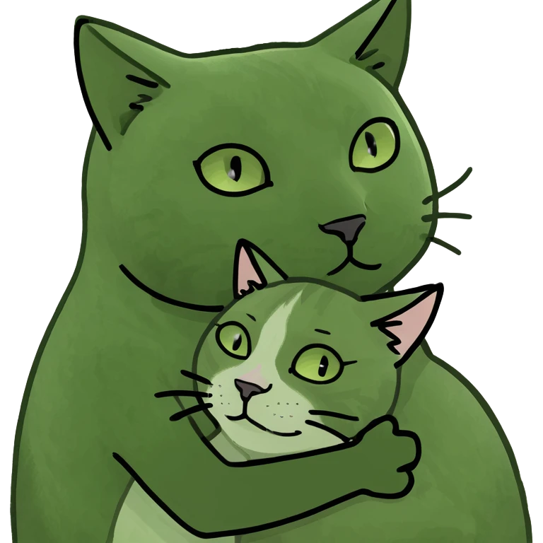 cat hugging emoji