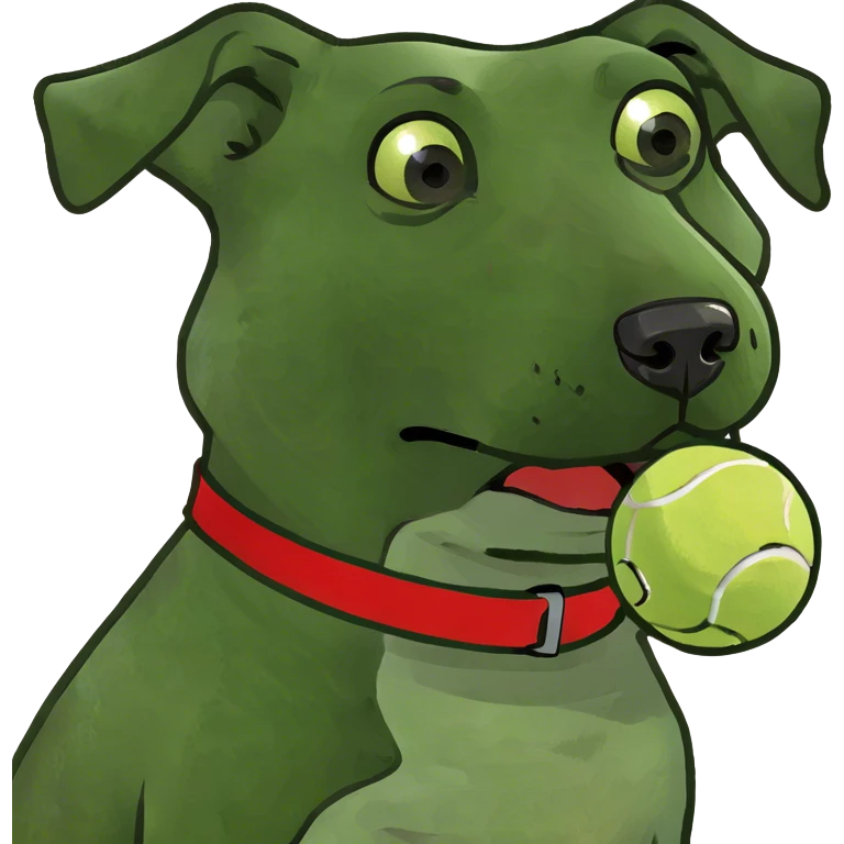 Dog with tennis ball emoji