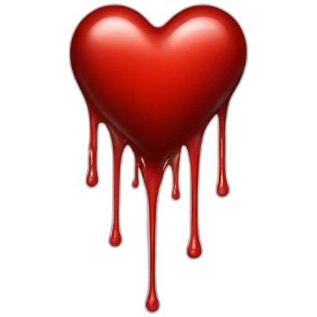 Blood heart emoji