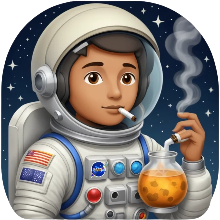 Pothead on the moon emoji