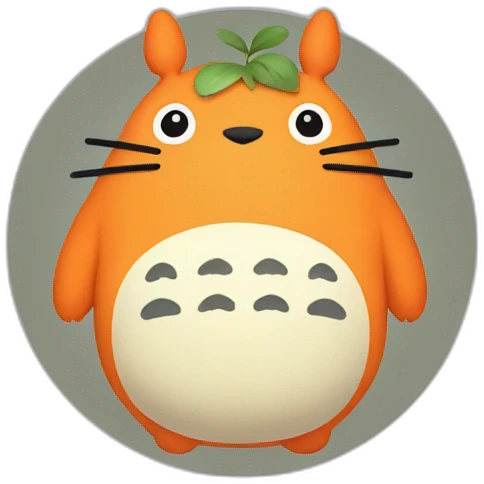 totoro in orange circle emoji