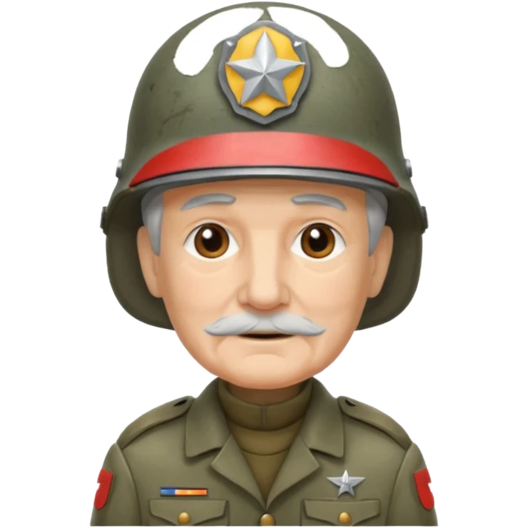 elderly with soldier helmet emoji