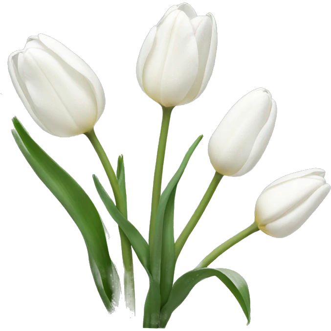 White tulips  emoji