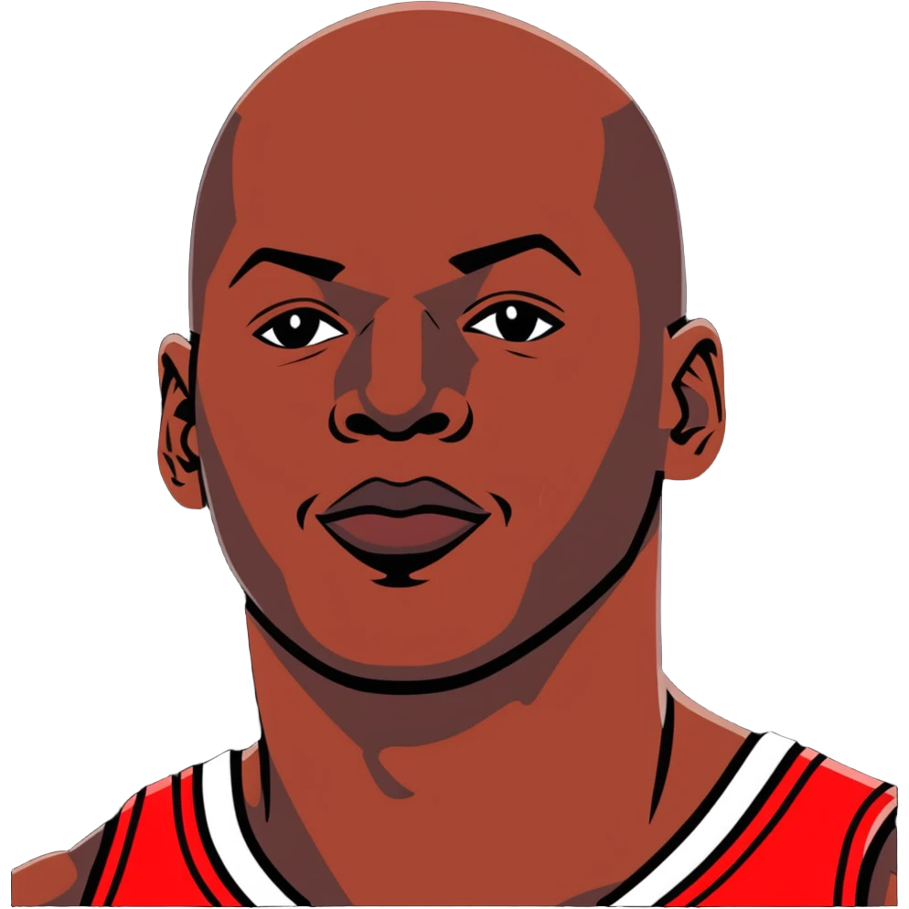 Michael Jordan basketball icon half body portrait emoji