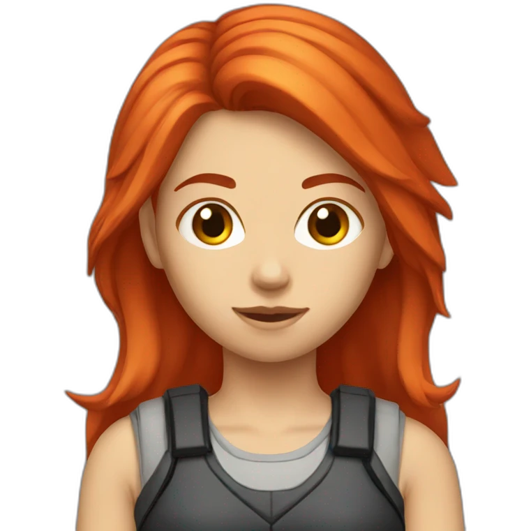 Red hair female gamer emoji
