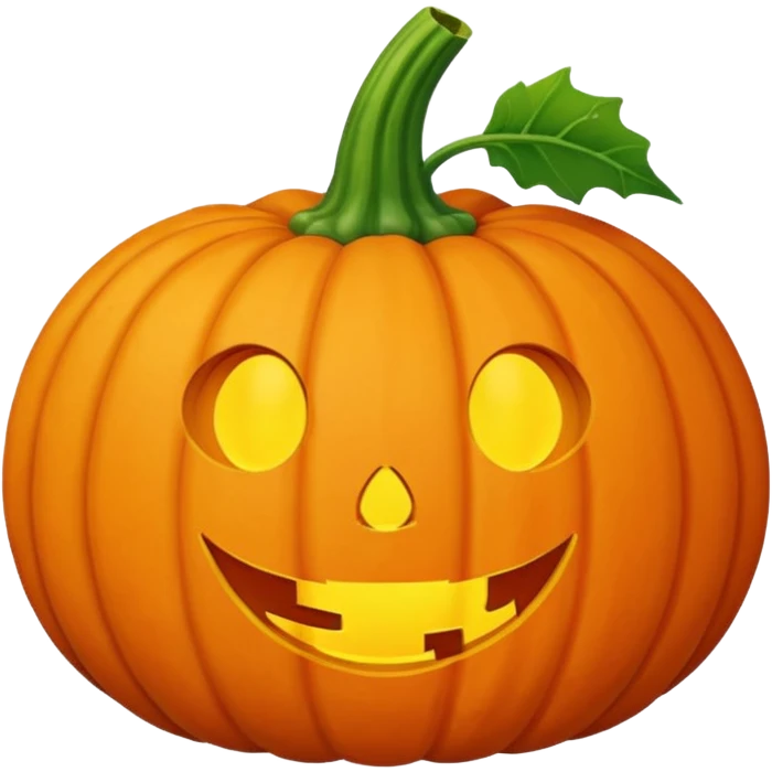 A living pumpkin emoji