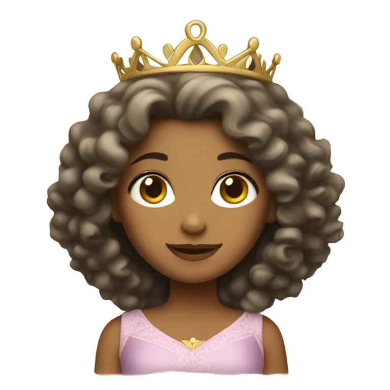 Princess with curly hair emoji