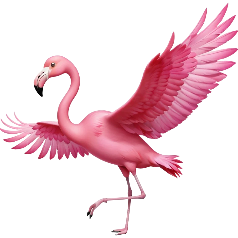 Flamingo flying emoji
