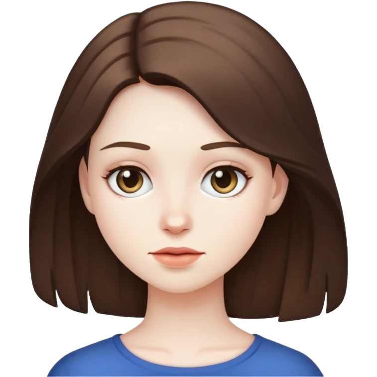 pale skin brunette hair emoji
