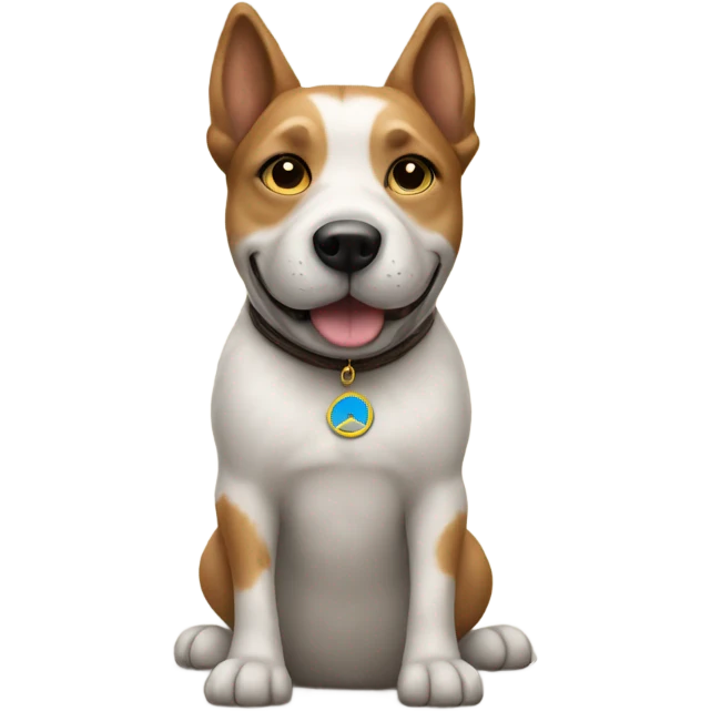 dog making peace sign emoji