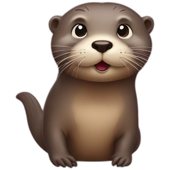 otter with eyes of heart, hearted eyes emoji