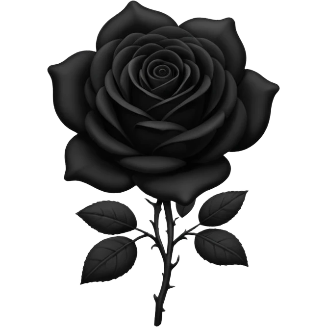 Rosa negra emoji