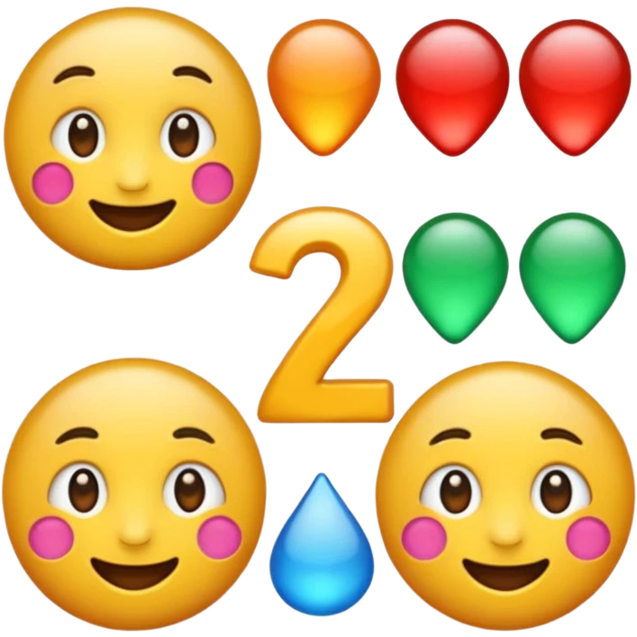 Emoji tenant un 6 et un 7 emoji