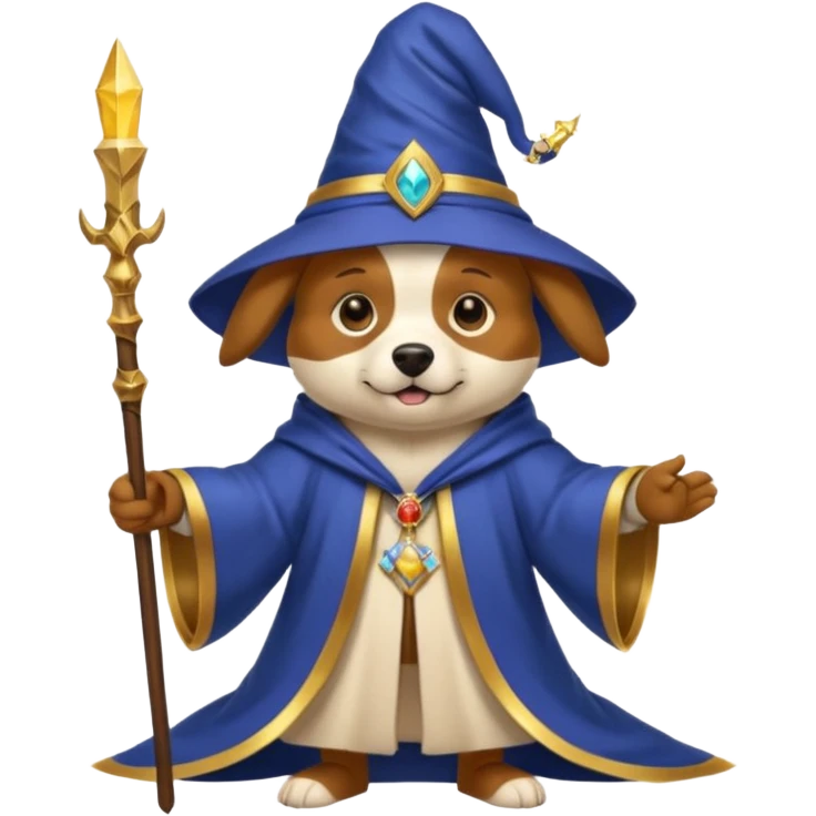Dog wizard emoji