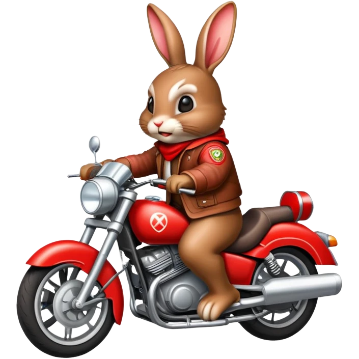 Osterhase auf Motorrad  emoji
