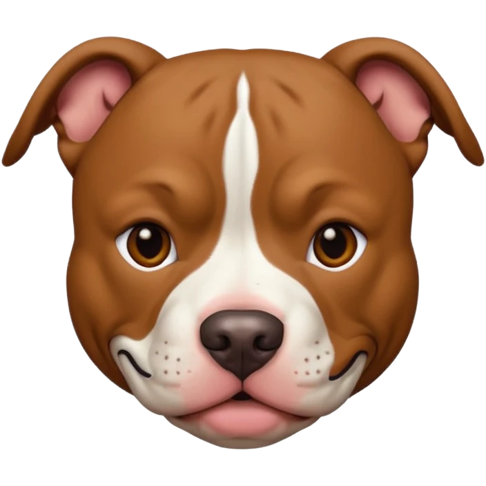 I want a pitbull only brown color without any other color on the face emoji