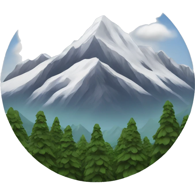 Mountains with a little snow on tops emoji