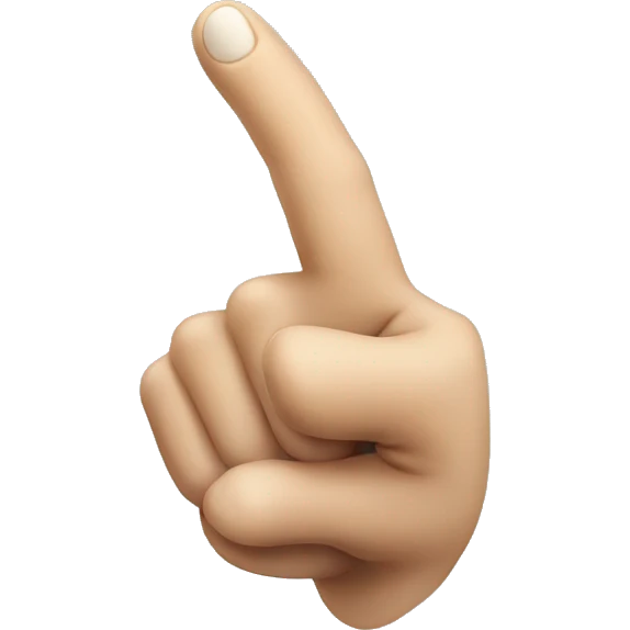 middle finger bent emoji