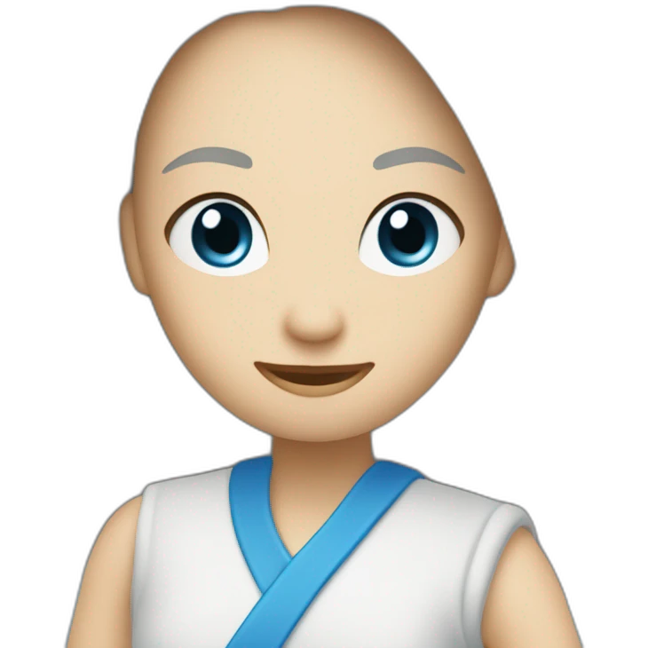 Letra "V" blanca dentro de un círculo azul emoji