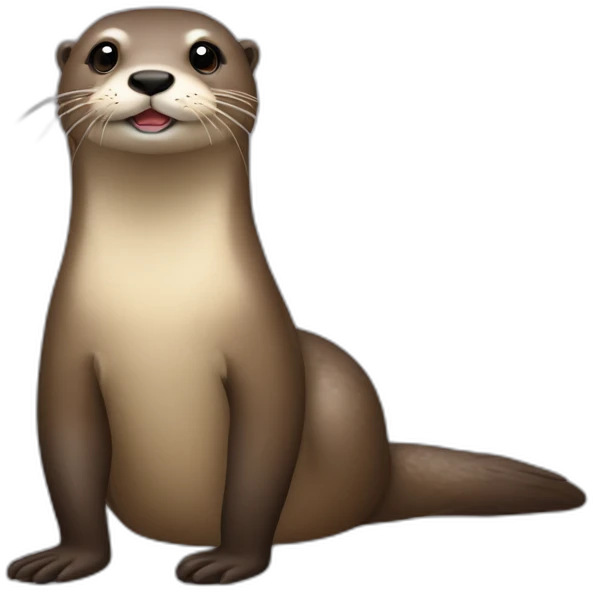 Loutre qui nagé sur le dos emoji
