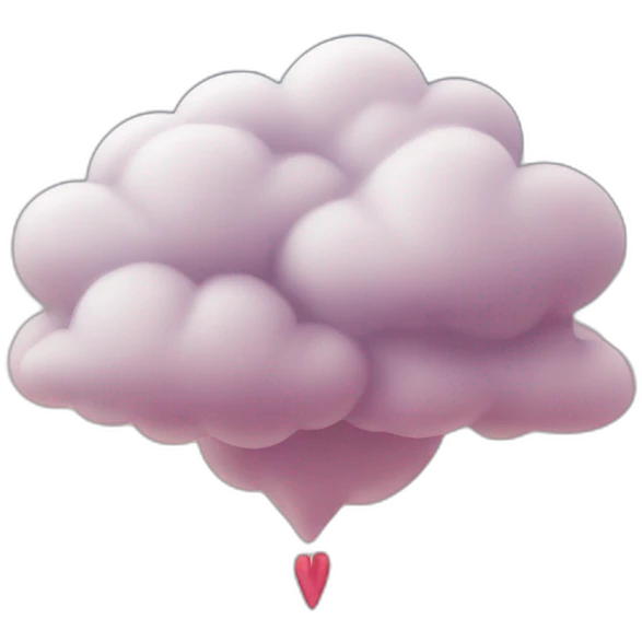 Coeur brisé sur un nuage emoji