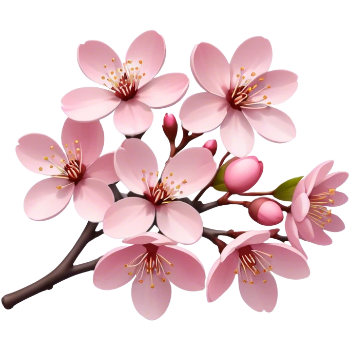 Cherry blossoms light pink  emoji