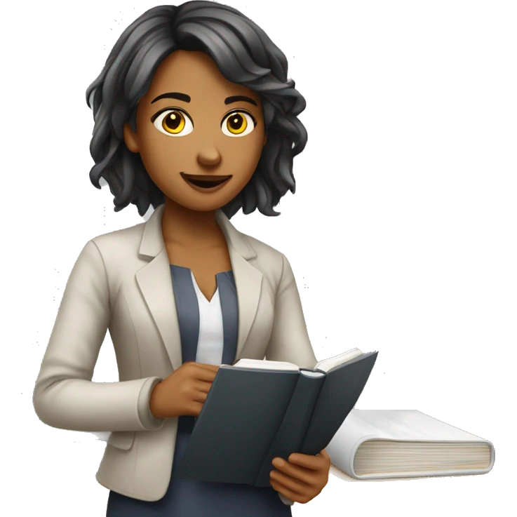 Ragazza stanca che studia  emoji