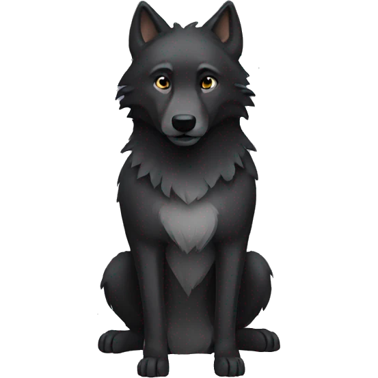 black wolf emoji