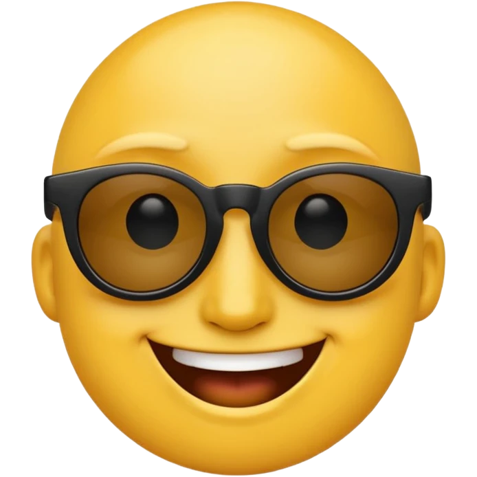 Emoji wearing pure black sunglasses  emoji