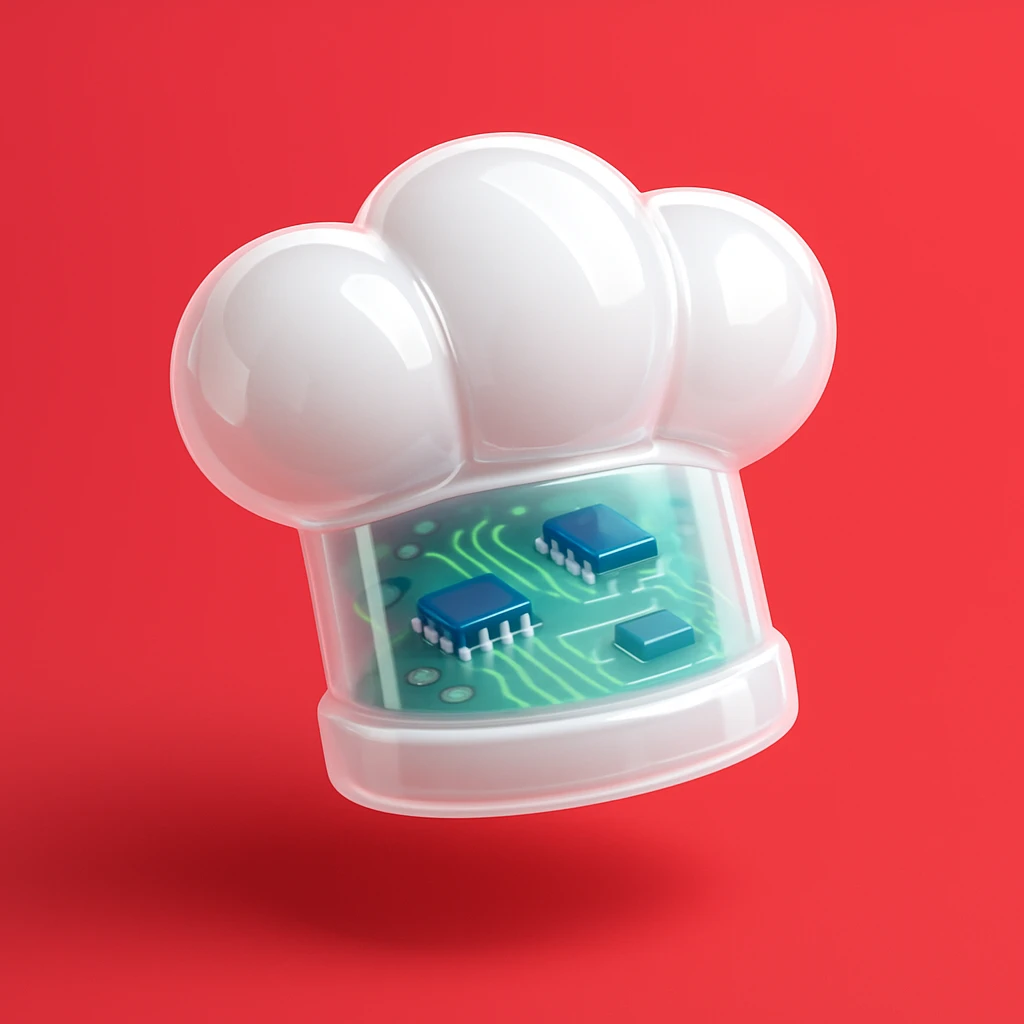 Chef hat full white red background  emoji