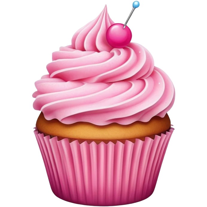 Cupcake with pink icing emoji