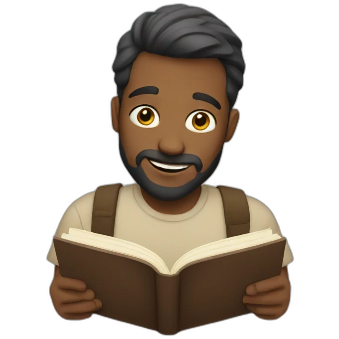man reading emoji