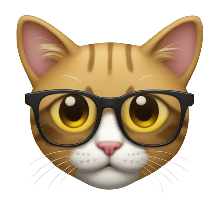 gato con gafas emoji